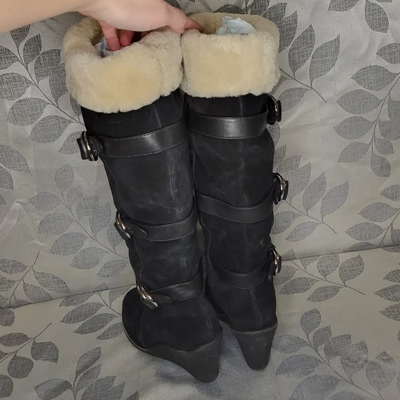 Cole Haan Suede lined boots - Picture 2 of 10